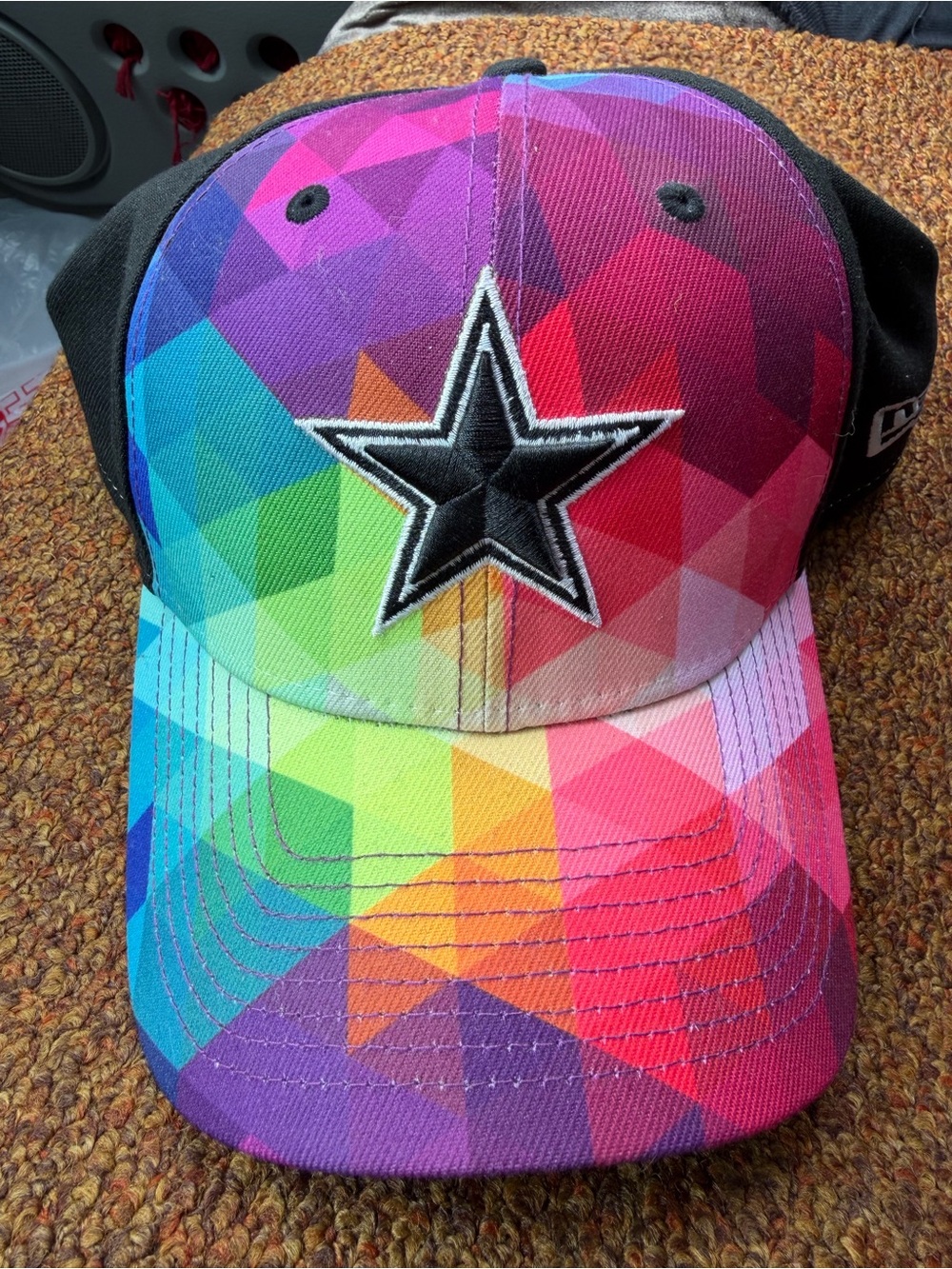 New Era Multicolor Geometric Star Logo Baseball Cap